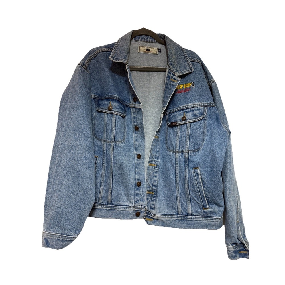 Vintage‎ 70s Lee Riders Blue Denim Trucker Jacket Made in USA XL